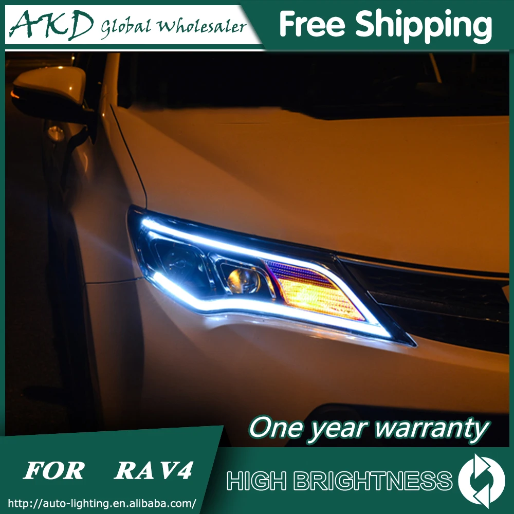Фары для автомобиля Toyota RAV4 2014 2016 DRL дневные ходовые огни Головной фонарь