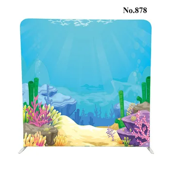 

custom 8x8ft stand and No.875 with No.878 double sided print pillowcase kids party backdrop