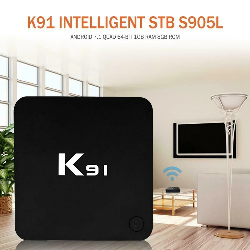 Горячая 3C-K91 S905L Android 7,1 Smart tv Box четырехъядерный 1 Гб ram 8 Гб rom BT телеприставка