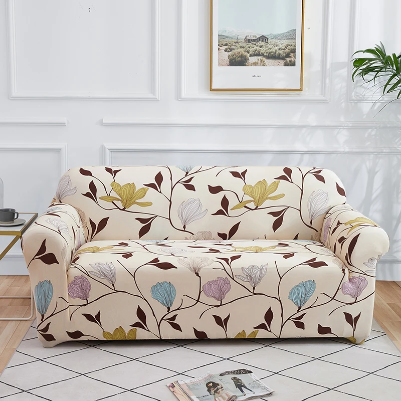FORCHEER Sofa Slipcover Leather Couch Cover Loveseat and Arm Chair Printed Fabric 