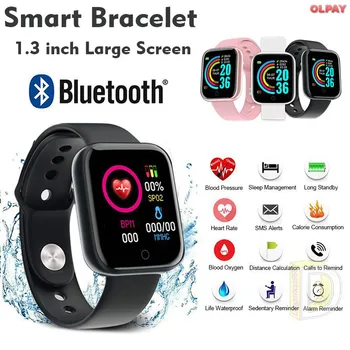 

Y68 Smart Watches Men Sport Fitness Bracelet Activity Tracker Heart Rate Monitor Blood Pressure Bluetooth Smart Watch for Xiaomi