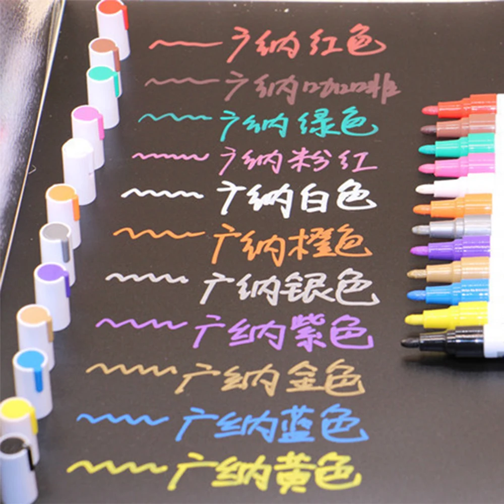 

Art Markers 12 Colors Marker Pens Based Ink Drawing Colourful Art Painting Pen Animation Manga Design Sketch Marker Pens