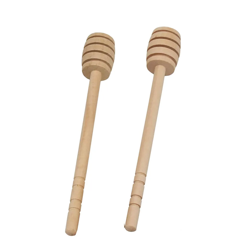 50 pcs 15cm Long Handle Wood Honey Stir Bar Practical Honey Mixing Stick Jar Spoon Supplies For Coffee Milk Tea Kitchen Tool
