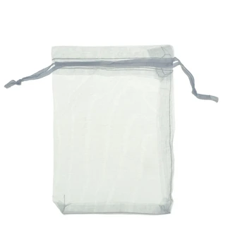 

100Pcs bags / pouches made of Organza cord sliding clamp - for wedding, jewelry, gifts white