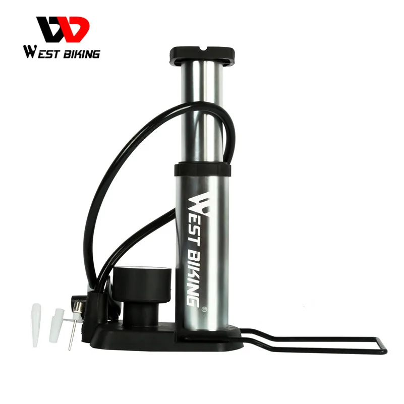 WEST BIKING Ultra-light MTB Bike Pump Portable Cycling Inflator Foot Bomba de ar bicicleta 100/120Psi High Pressure Bicycle Pump