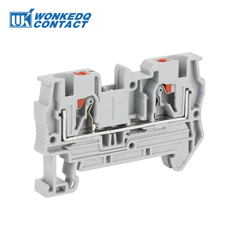 10 шт. PT-6PE вместо Феникса контактной земляной пружины подачи через соединение толчок в din-рейку клеммный блок PT6-PE