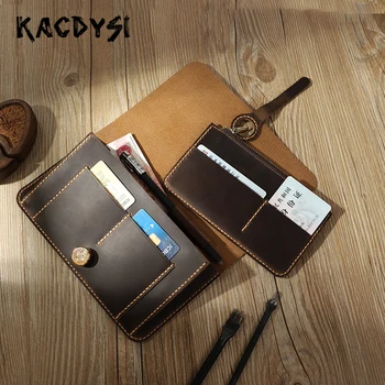 

Mad Horse Leather Handmade Vintage Men Money Cash Wallet High Quality Organizer Wallet Clutch Purse ID Card Holder Passport Bag