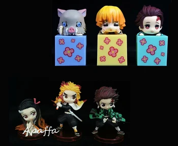 

New Anime Figure Toys Kimetsu no Yaiba Kamado Tanjirou Kamado Nezuko Rengoku Kyoujurou Q Ver. PVC Action Figure Toys Model Doll