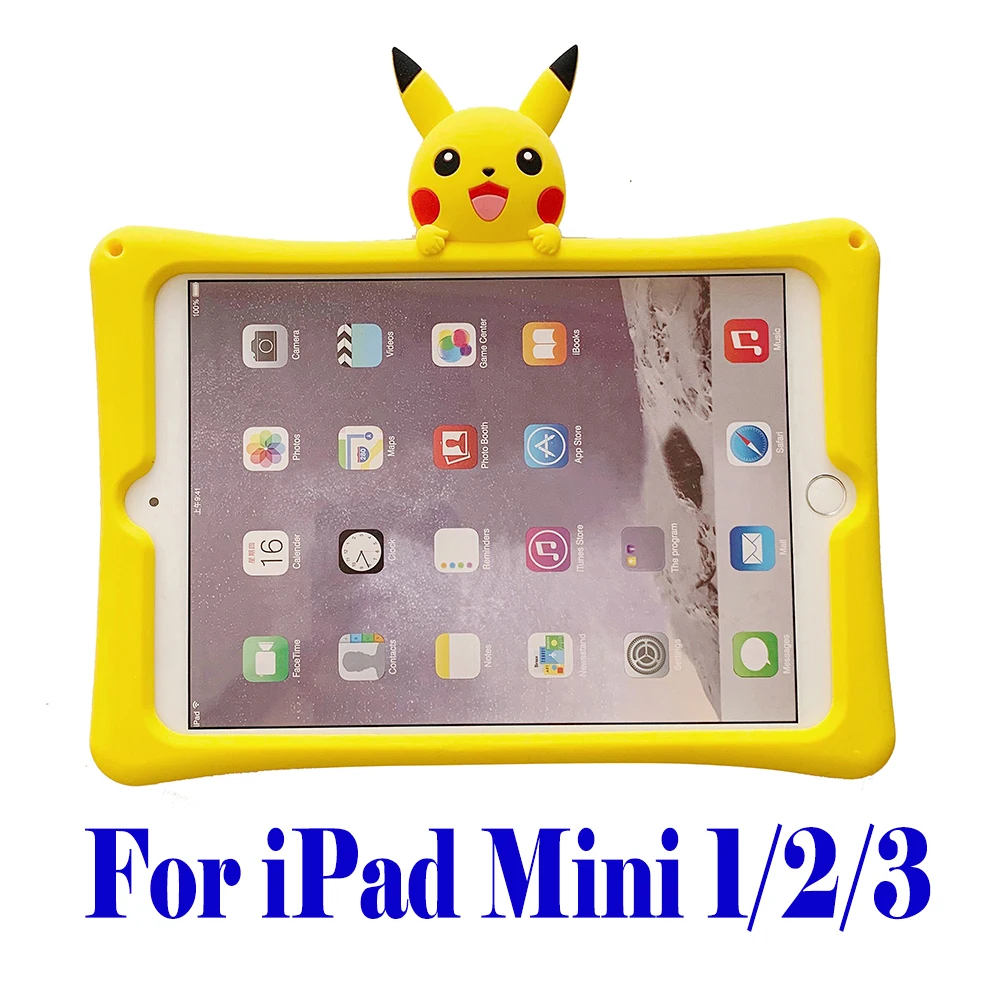 Детский противоударный безопасный Чехол для iPad Mini 7," с мультяшным рисунком, подставка для планшета, чехол для нового iPad 10,2 iPad Air 2 iPad 10,5 Пикачу - Цвет: as photo
