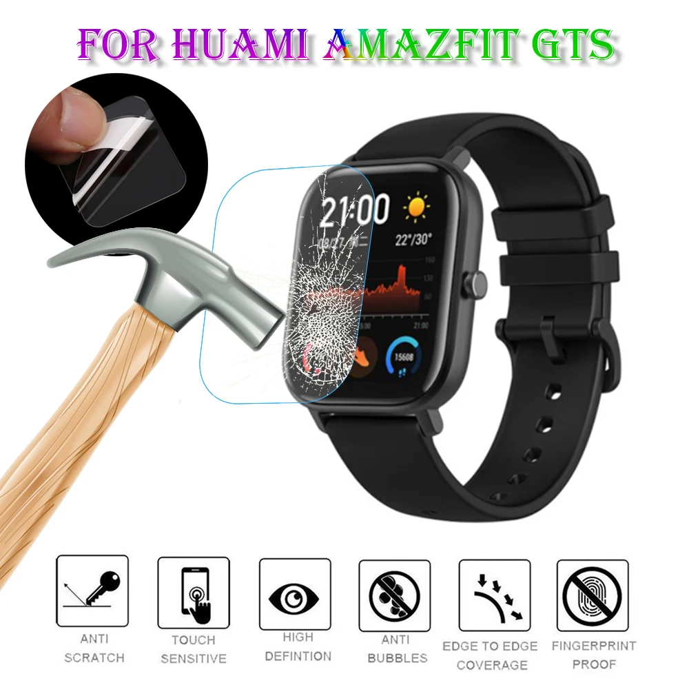 3Pcs New Watch Screen Protector Explosion-proof Full Cover Clear Soft HD Screen ProtectorTransparent protective film for Amazfit