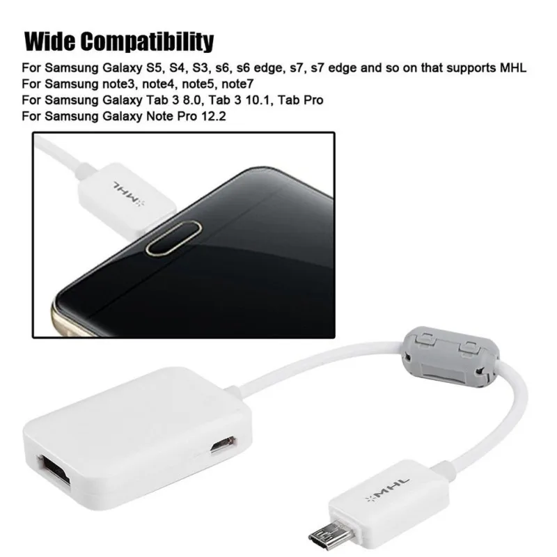 HDMI адаптер 1080P HD tv Micro USB HDMI адаптер для samsung Galaxy S2/S3/S4/S5, для Galaxy Note 2/3/4
