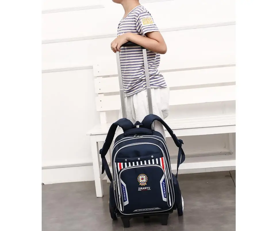 ZRY kids рюкзак с колесиками детский школьный рюкзак сумка на колесах Тележка Школьные рюкзаки сумки для мальчиков школьные рюкзаки на