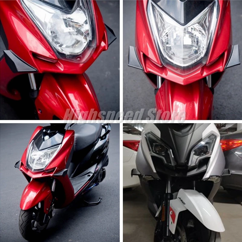 2 PCS High Quality Carbon Fiber Scoooter Dynamic Motorcycle Wing kit Motorbike Scooter Aerodynamic Motorcycle Winglet Kits