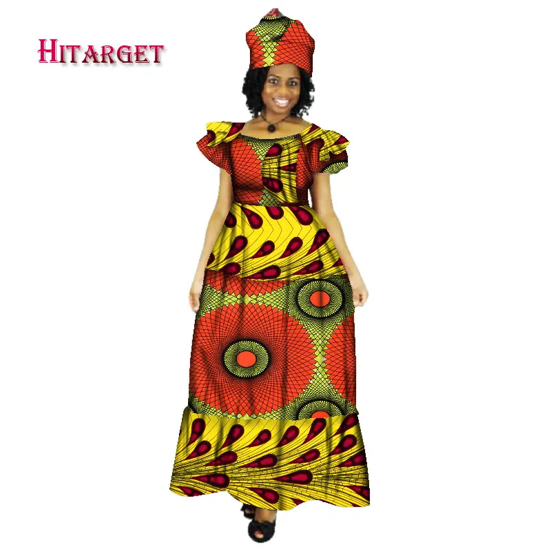 Новинка, Базен Riche, африканские платья для женщин, с принтом, длинные платья, африканские Дашики, Женская традиционная одежда, платье для женщин, WY257