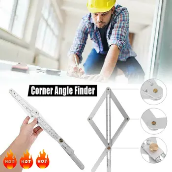 

Stainless Steel Measuring Gauges Tools Corner Angle Finder Ceiling Artifact Tool Square Protractor NEW