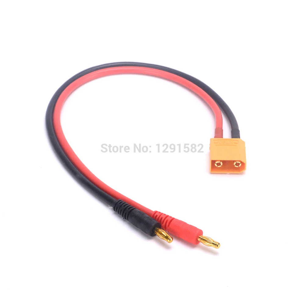 

Hot 10pcs XT90 Male to 4.0mm banana connector with 30CM 12AWG Silicone Charger Wire Cable Lipo Battery Connect Cable for Quadcop
