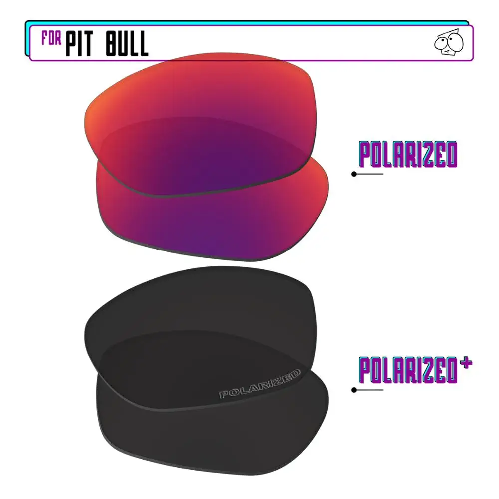 

EZReplace Polarized Replacement Lenses for - Oakley Pit Bull Sunglasses - BlackPPlus-MidnightP