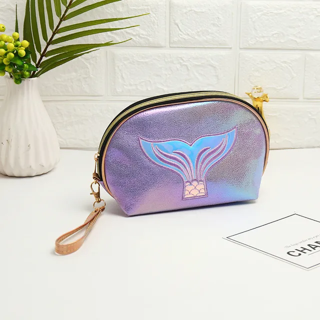 Girl Makeup Bag Colorful Mermaid Tail Cosmetic Bag Organizer Make Up Case Beauty Pouch Lipstick Bag PU Beautician Toiletry Bags B1