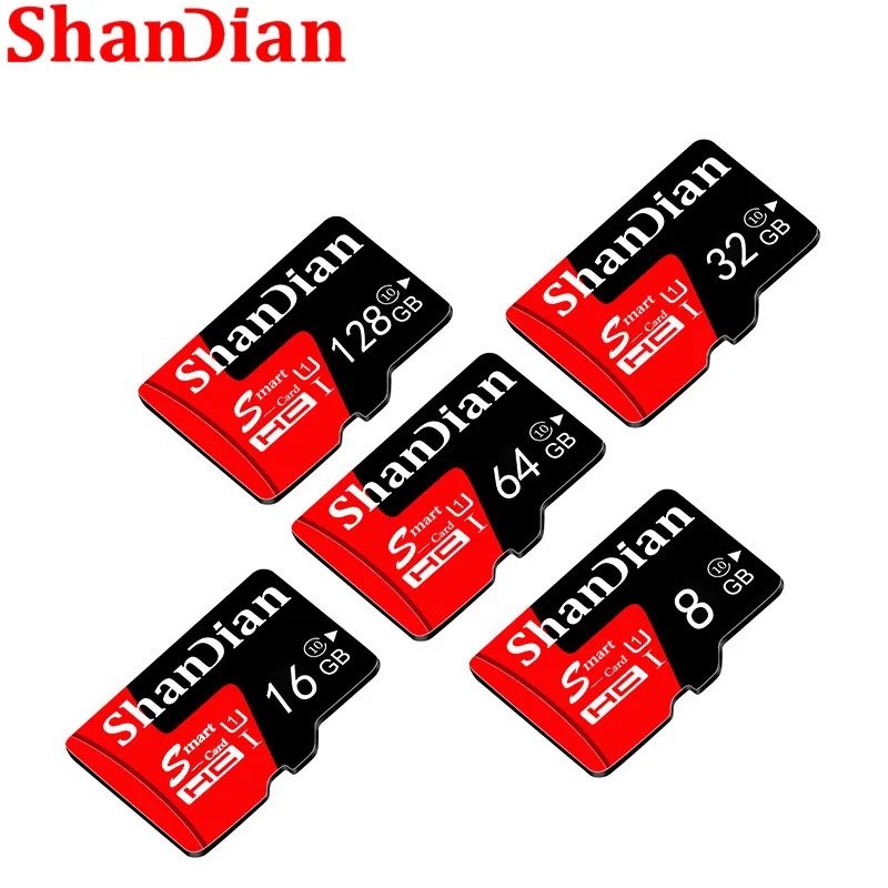 SHANDIAN smart SD Card 16gb 32gb Class 10 High Speed Smart SD Mini Card for Phones and Camera Real Capacity 64gb Memory Card