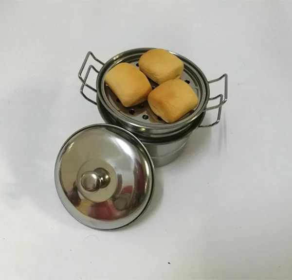 Стиль, детский игровой домик, игрушки из нержавеющей стали, Игрушечная модель, трехслойная мини-пароварка zheng long guo, паровой стеллаж для горшков