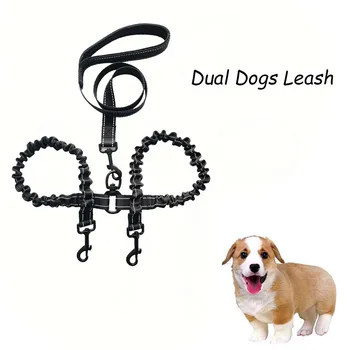 

Double Dual Dog Leash No Tangle Dog Lead With Padded Handle For Two Dogs Adjustable Pet Training Stops Pulling Nylon Dog Head Co