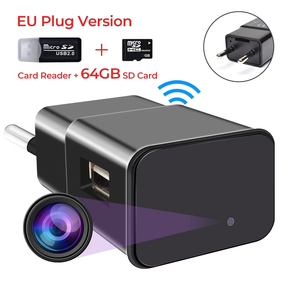 EU/US Plug USB Charger Camcorder 1080P Mini Wifi Camera Video Recorder Wireless Portable Camera WIFI Surveillance best night vision camcorder Camcorders