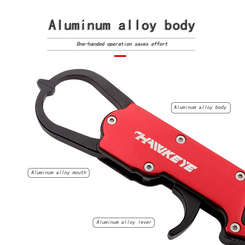 RUKE Aluminum Alloy Fish Lip Grip Fishing Tackle Tool  Length 23.5 cm Weight 161 g  Non-slip Send Anti-lost Rope Free Shipping
