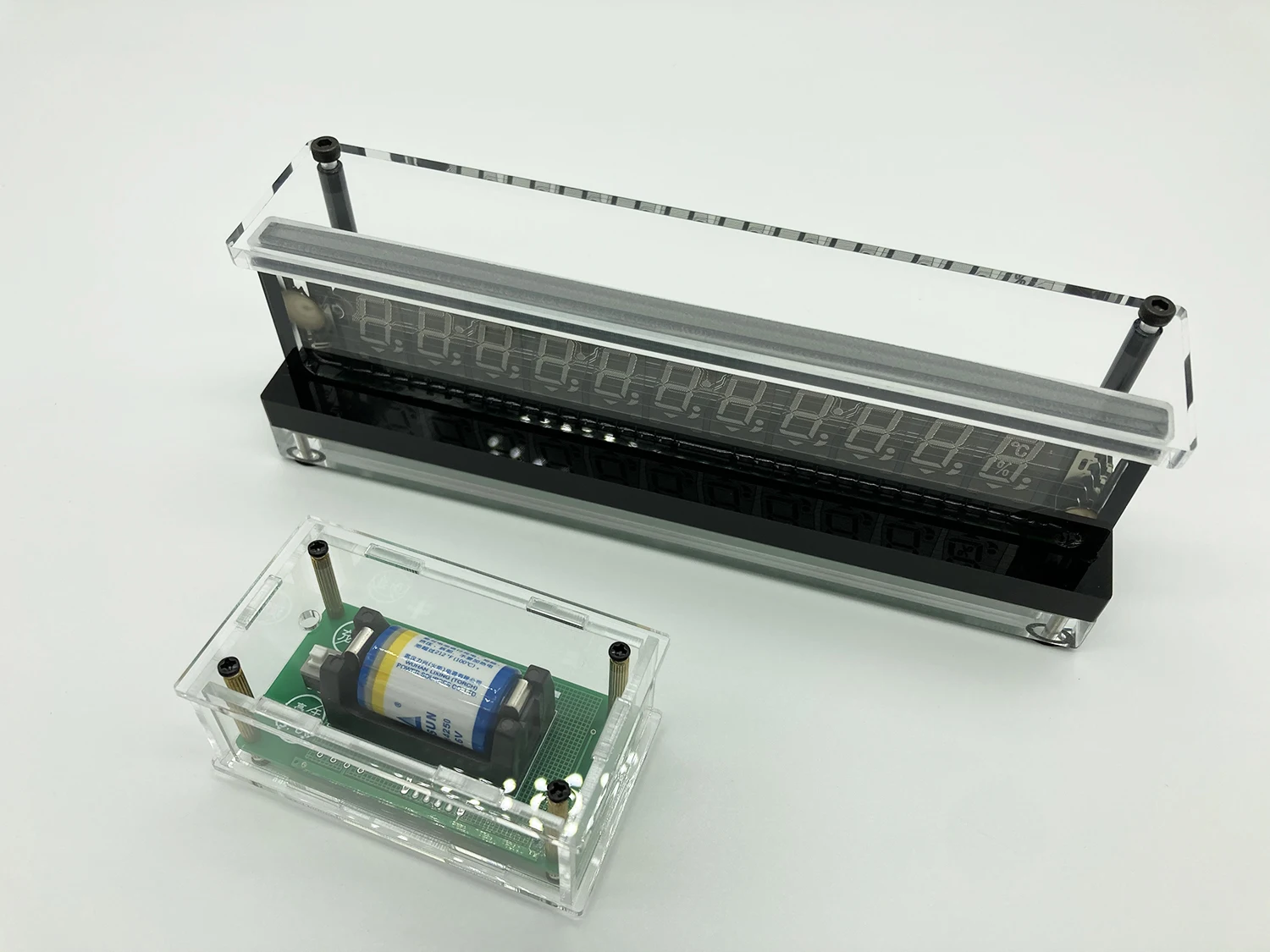Relógio Vfd Transparente Tela Vfd Ds3231 Módulo de Alta Precisão sem Fio Temperatura e Umidade tipo c Fonte de Alimentação Gif Criativo - Imagem 2