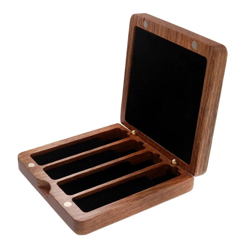 Wood Saxophone Reed Case,Reeds Storage Box For Soprano Saxophone