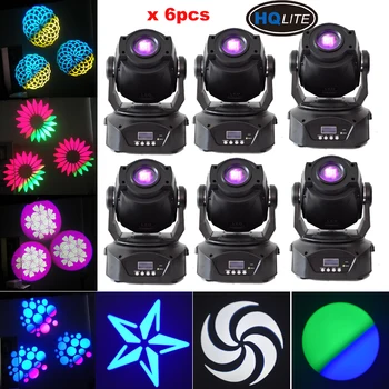 

6pcs led 90w spot gobo moving head 3face prism double gobo wheels light dj club