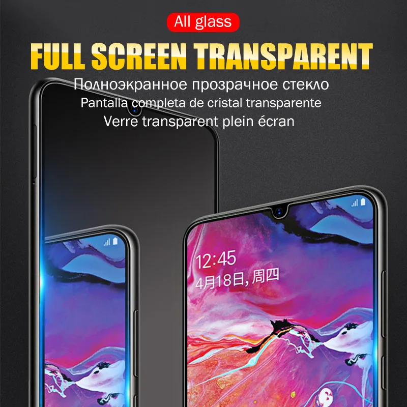 Экран протектор Закаленное Стекло для samsung Galaxy A50 A70 A7 A10 A20 A30 A80 A90 A520 M10 M20 M30 защиты Ecran Стекло