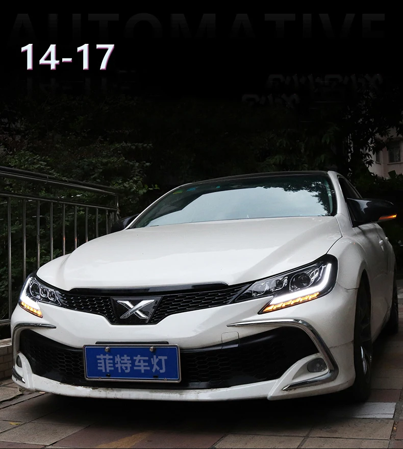 Автомобильный Стайлинг для Toyota Mark X фары все светодиодный Reiz 2013- светодиодный налобный фонарь все светодиодный Mark X фар Габаритные огни