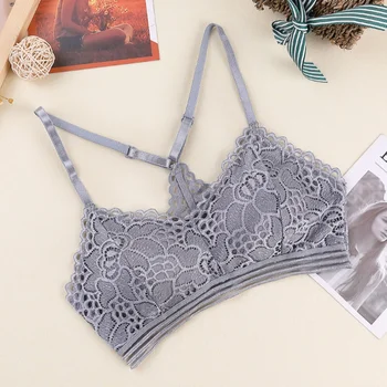 

Sexy Lace Push Up Bra Women's Intimates Female Tube Top Summer Bras Underwear Adjustable Shoulder Strap