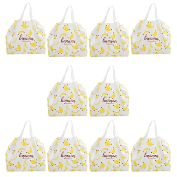 

50pcs Drawstring Gift Bag Banana Pattern Packing Bags Waterproof Shopping Pocket