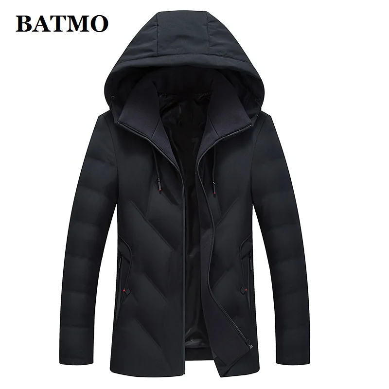 BATMO Новое поступление зимние куртки с капюшоном на 90% белом утином пуху для мужчин, мужские зимние теплые куртки с капюшоном, большие размеры M-4XL 1802