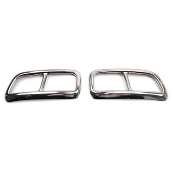 

For Volvo Xc90 2016 2017 2018 Car Tail End Pipe Exhaust Muffler Tip Cover Trim 2Pcs Car Styling Decoration Trim Stainless Steel