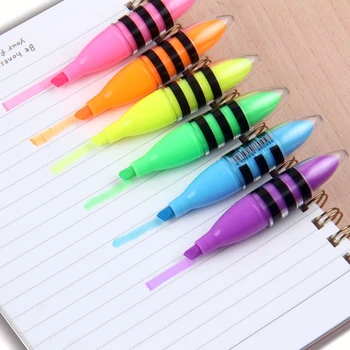

6 PCS Creative Bee Mini Highlighter Pen Art Markers School Stationery Supplies QX2B