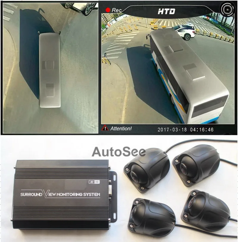 HD 3D автобус школьный 360 градусов система объемного обзора SVM птичий глаз