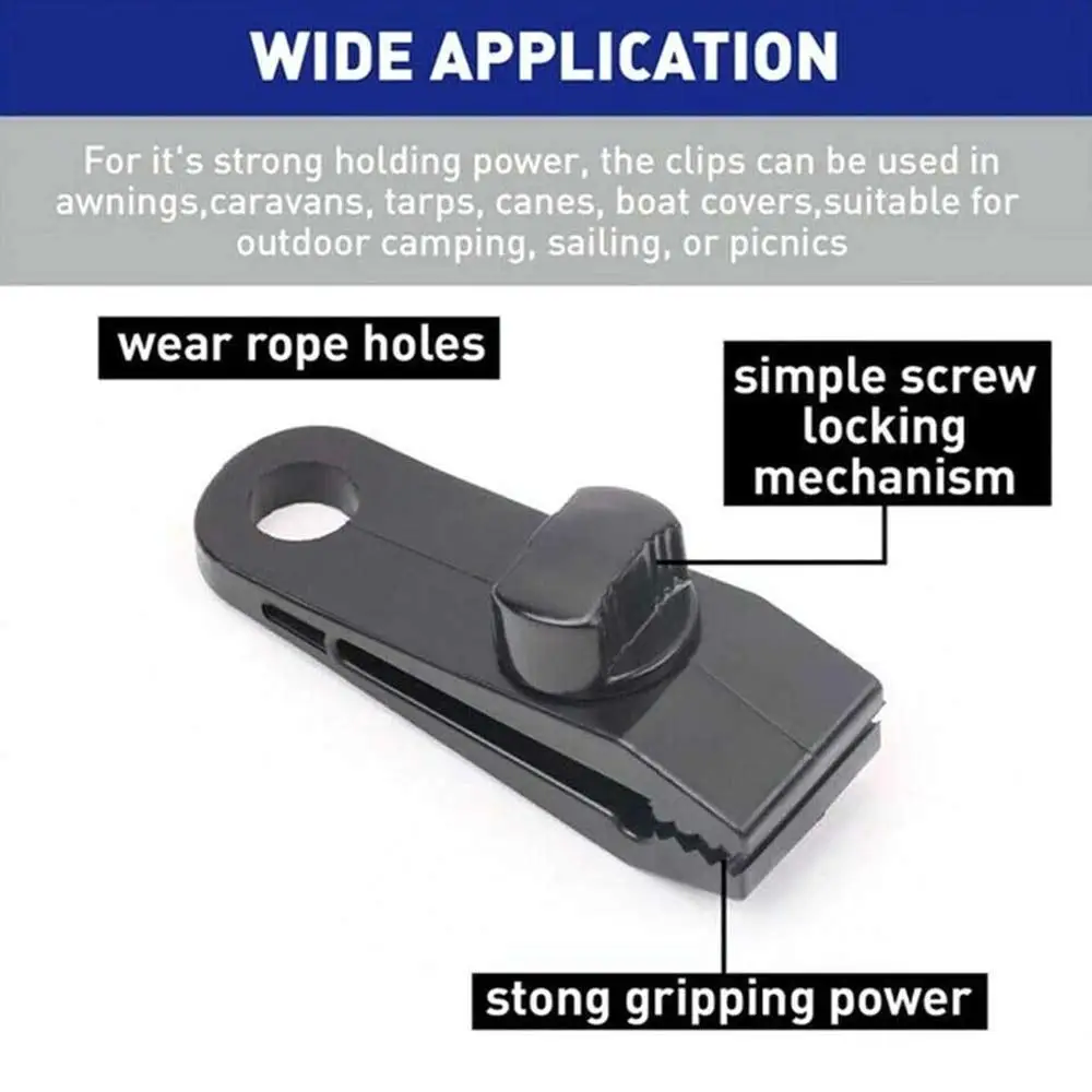 1 шт. 10 зажим для крепления тента пластиковый инструмент брезент зажимы