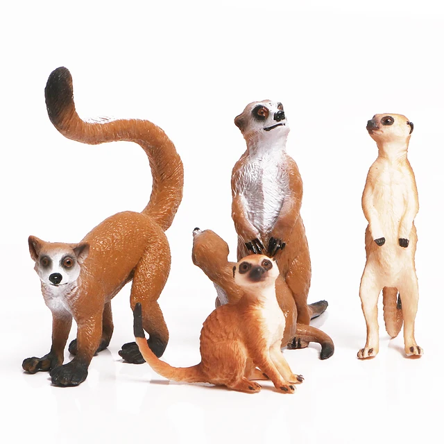 Hand Painted African Jungle Animals Watching Meerkats Standing Meerkat Toy Figure Realistic Plastic Figurine Educational Toy Gif Action Figures Aliexpress