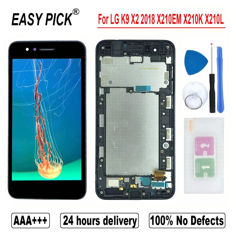 Ceny Dla LG K9 2018 X210EM X210K X210L X210S X210E X210NMW wyświetlacz LCD montaż digitizera ekranu dotykowego dla LG X2 2018X210 ZM X210JM
