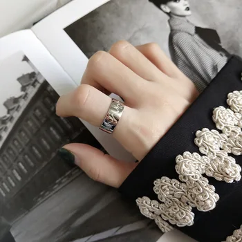 

Timeless Wonder 925 Sterling Sliver Geo ECG Lightning Ring Women Jewelry Punk Anillos Mujer Gothic Cocktail Top Ins Couple 9546