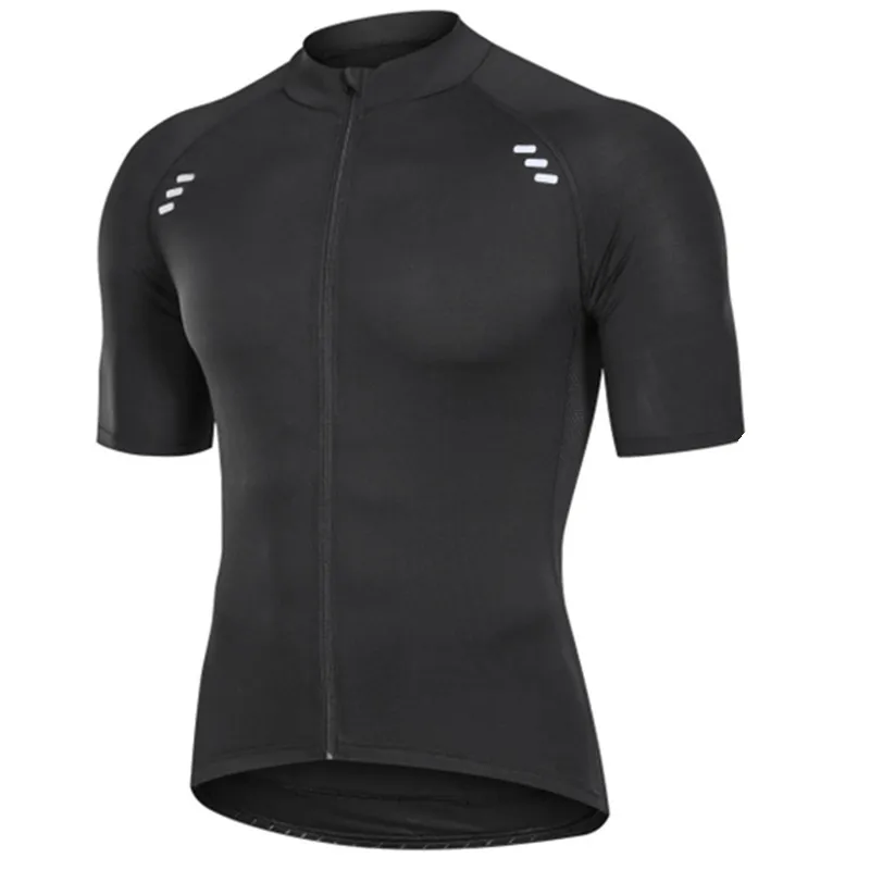 Летняя Высококачественная Мужская одежда для велоспорта Pro Team, черная дышащая быстросохнущая одежда для велоспорта с коротким рукавом