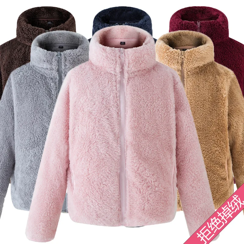 

Children Polar Fleece Jacket BOY'S Girls Double-sided Plush Fleece Baby Woven Nap Big Boy Autumn And Winter Thick Tops