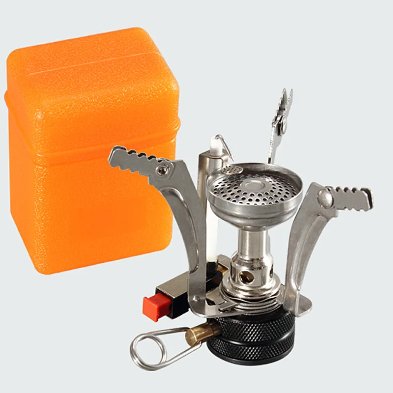 MENFLY Butane Gas Cylinder Adapter Mini Burner Outdoor Lighter for Camping Stove Equipment Portable Triangle Picnic Gas Cooker