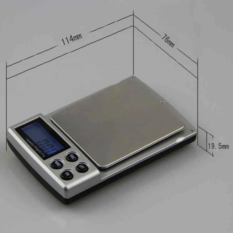 Hoomall 1Pcs Portable Scales 100g/200g/300g/500g/1000g Jewelery Digital Scales High Medicinal Herbs Gold Scales Pockets