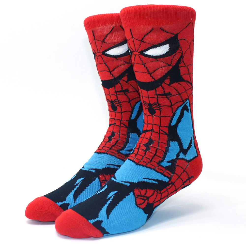 Мстители с героями комиксов Марвел, носки с принтом «Бэтмен», «Супермен», «Джокер» для костюмированной вечеринки; модные носки, Необычные прикольные Повседневное мужские sockAutumn и зимние носки - Цвет: 9