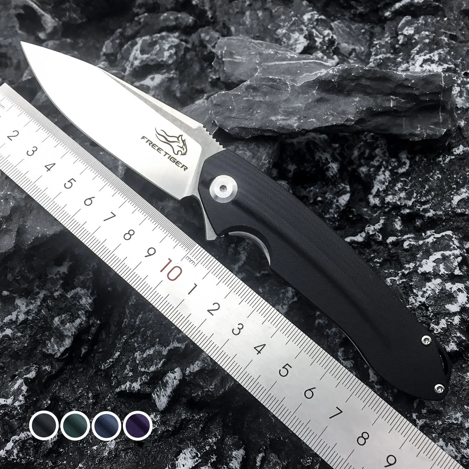 FREETIGER-FT903-Model-Folding-Knife-D2-Blade-G10-Handle-Ball-Bearing ...