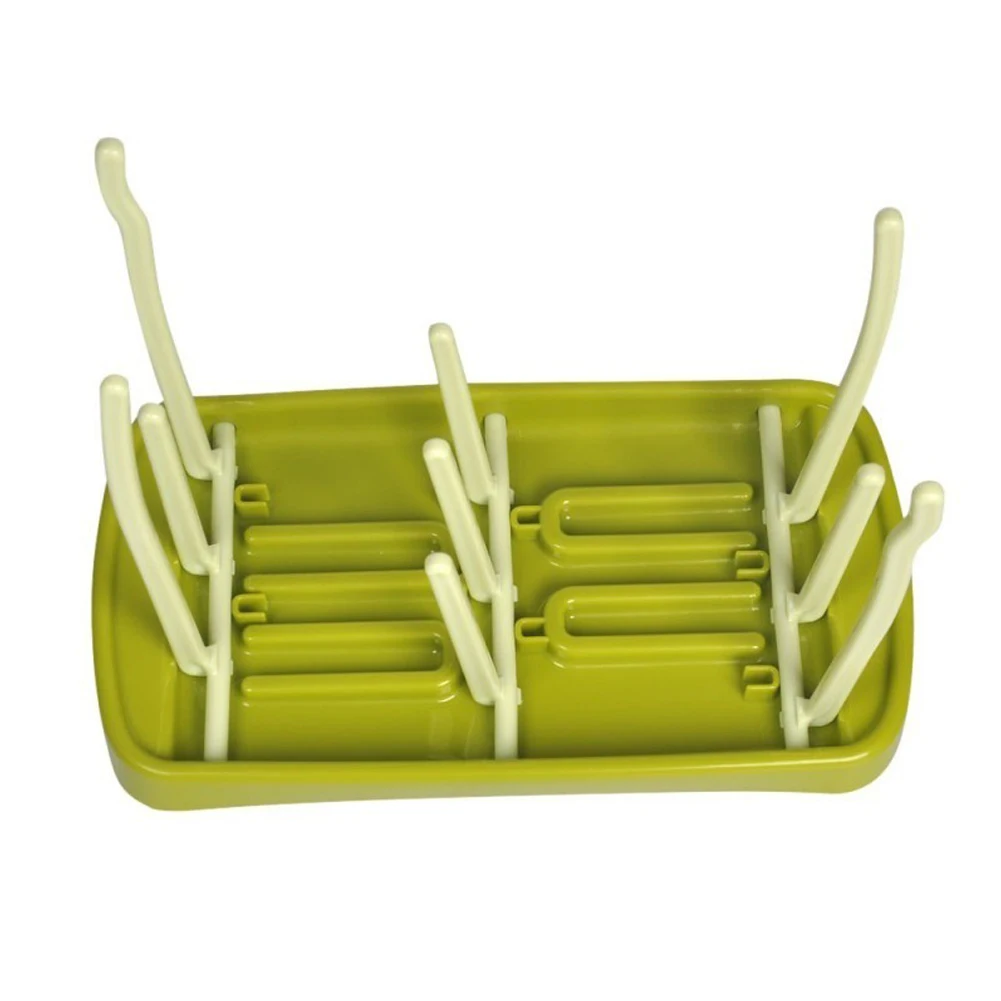 

Drain Stand Nipple Hanging Cups Triplex Row Baby Bottle Organizer Pacifier Infant Multifunctional Drying Rack Foldable