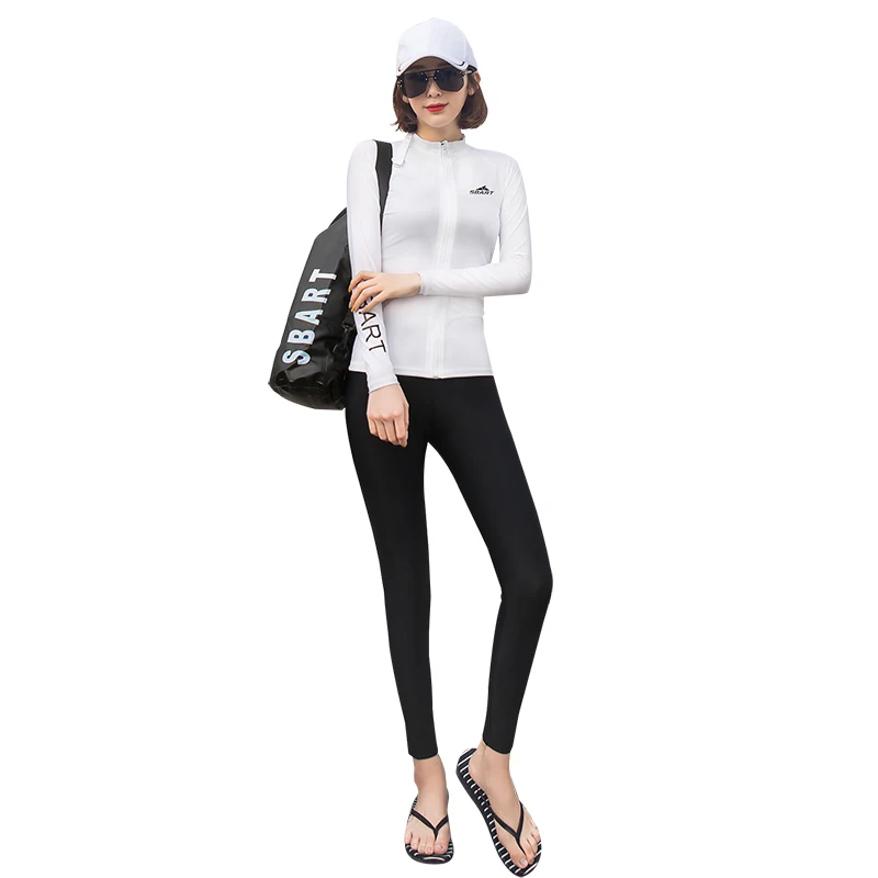

SBART swimsuit ladies conservative diving suit swimwear sunscreen quick-drying slimming snorkeling suit jellyfish clothing